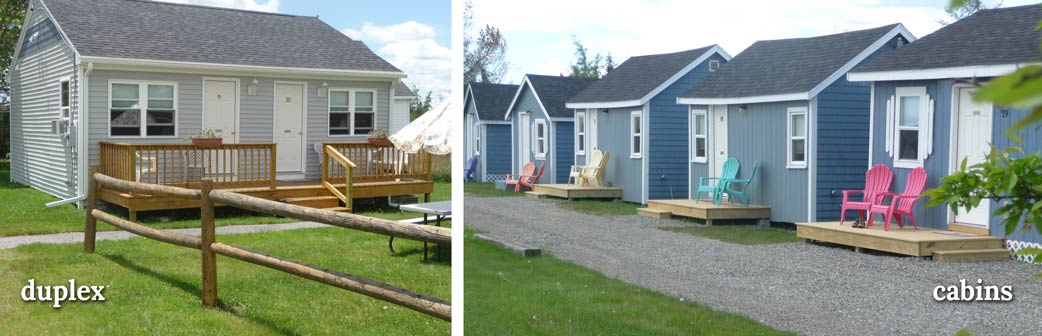 Rental cabins at the Blueberry Patch Motel